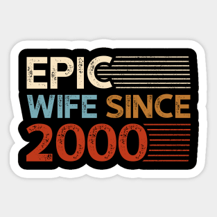 Epic Wife Since 2000 Sticker